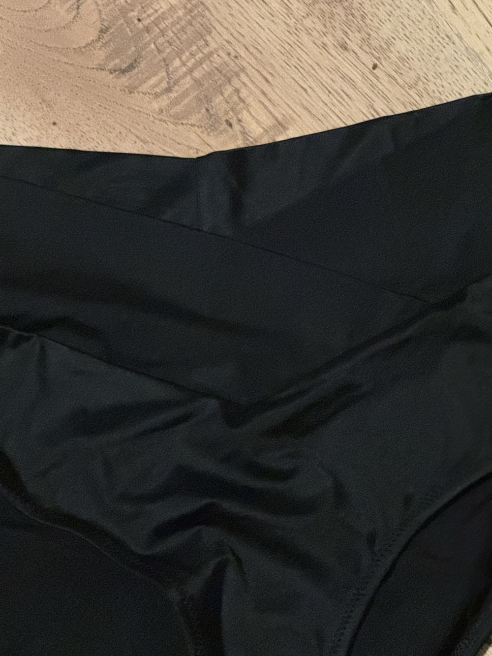 Aerie High Waisted Crossover Bikini Bottom Black Small NWT - Picture 5 of 6